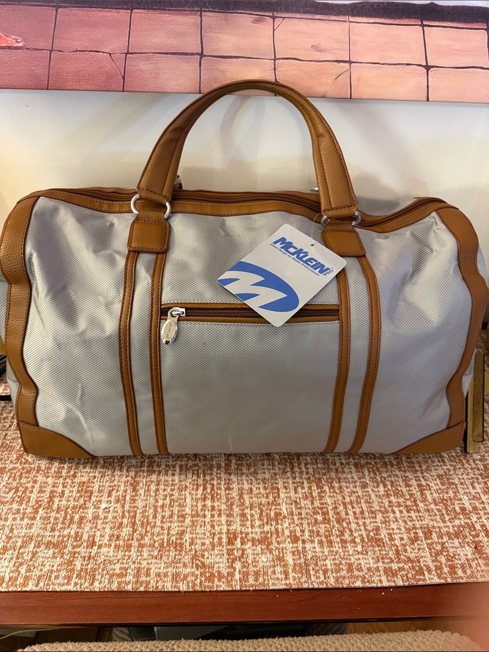 McKLEIN 20" Nylon Two-Tone, Tablet Overnight Carry-All Duffel- WEBSTER- Brown